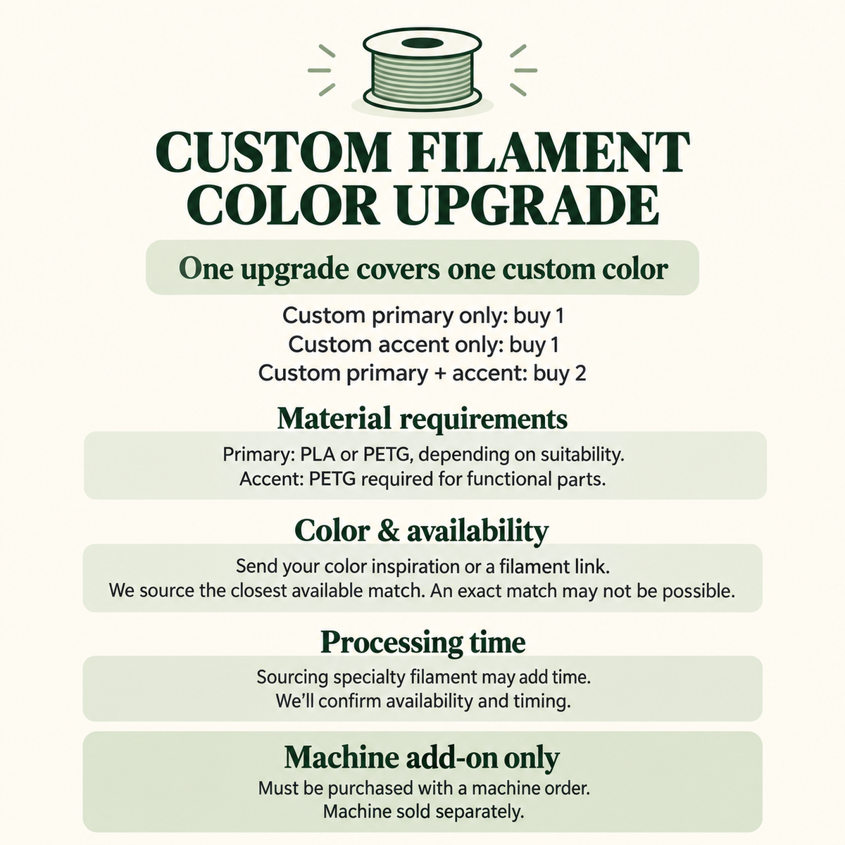 Custom Filament Add-On