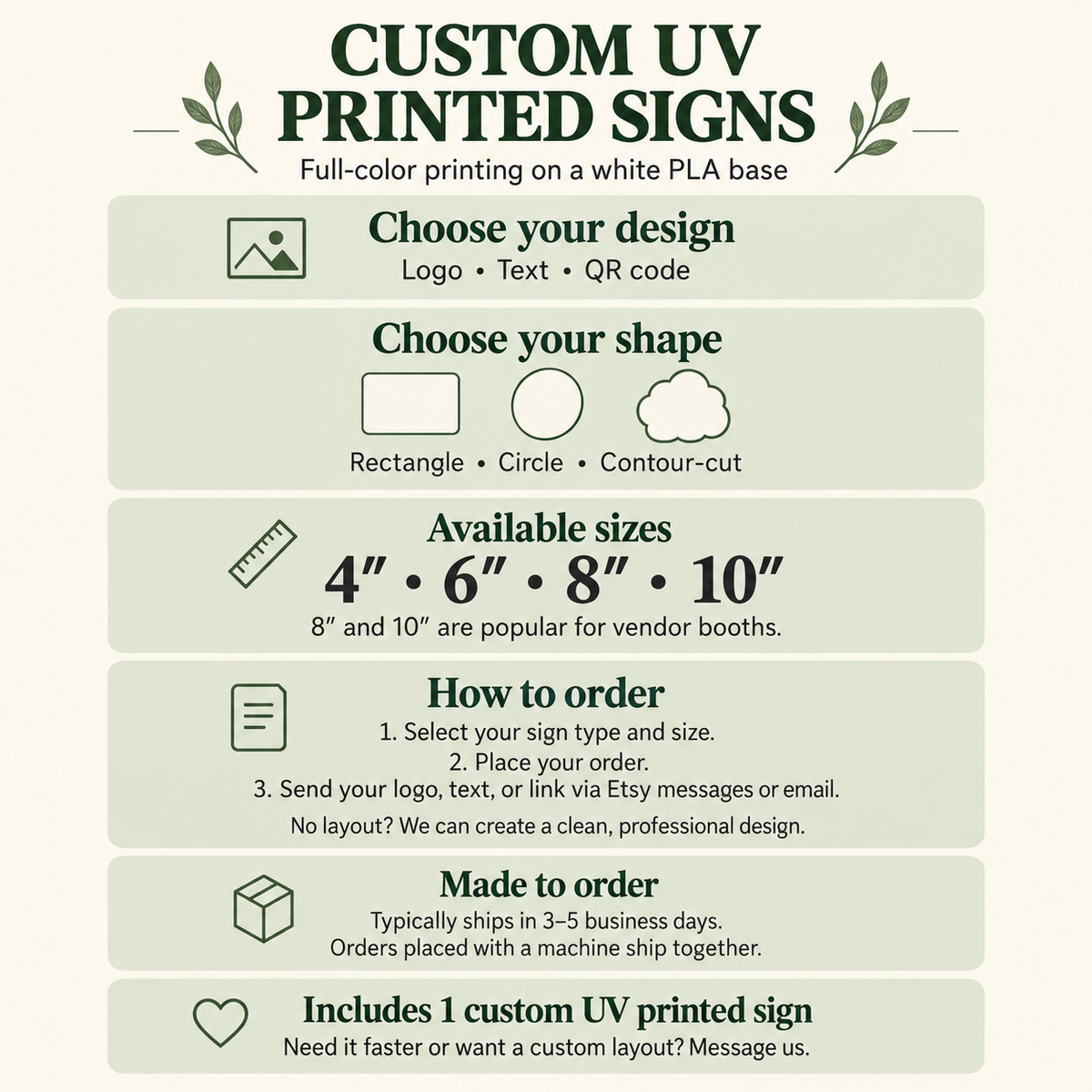 UV Printed Logo Sign