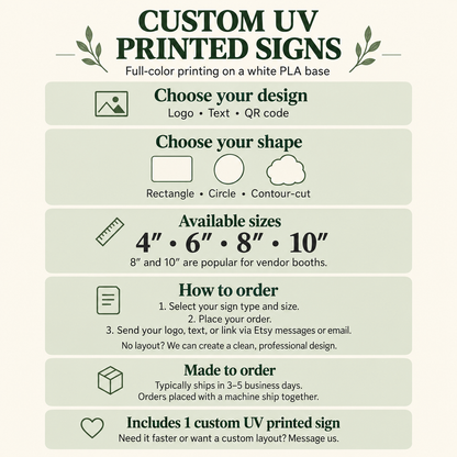 UV Printed Logo Sign