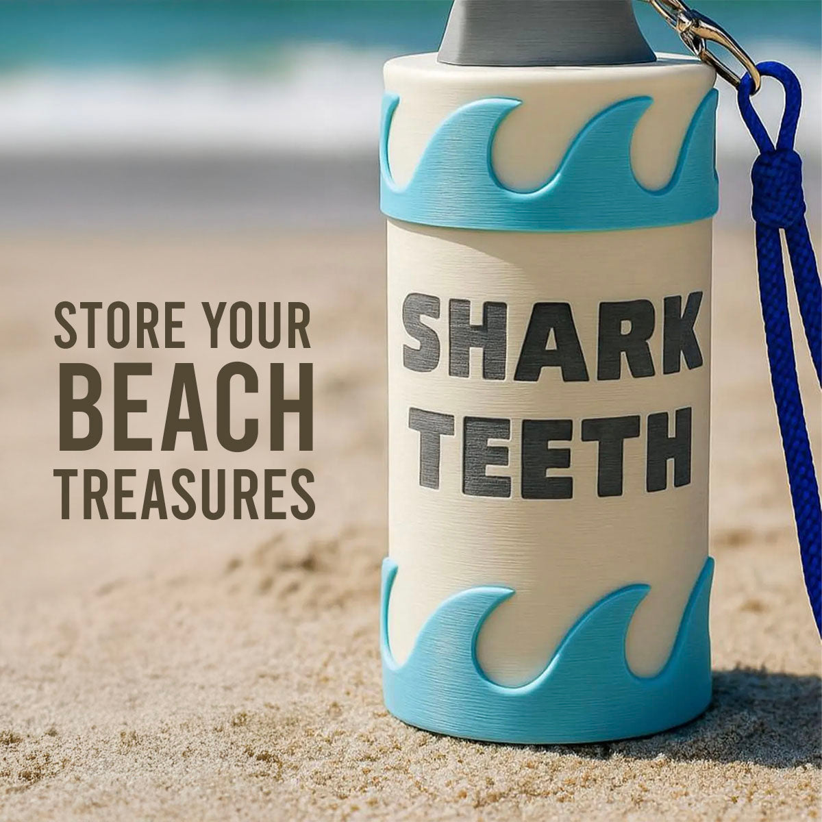 Shark Tooth Holder with Lanyard