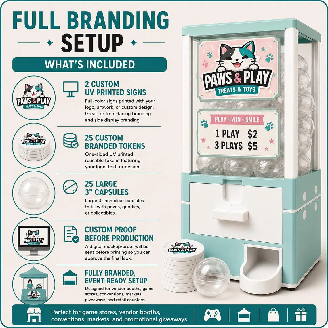 3″ Capsule Vending Machine