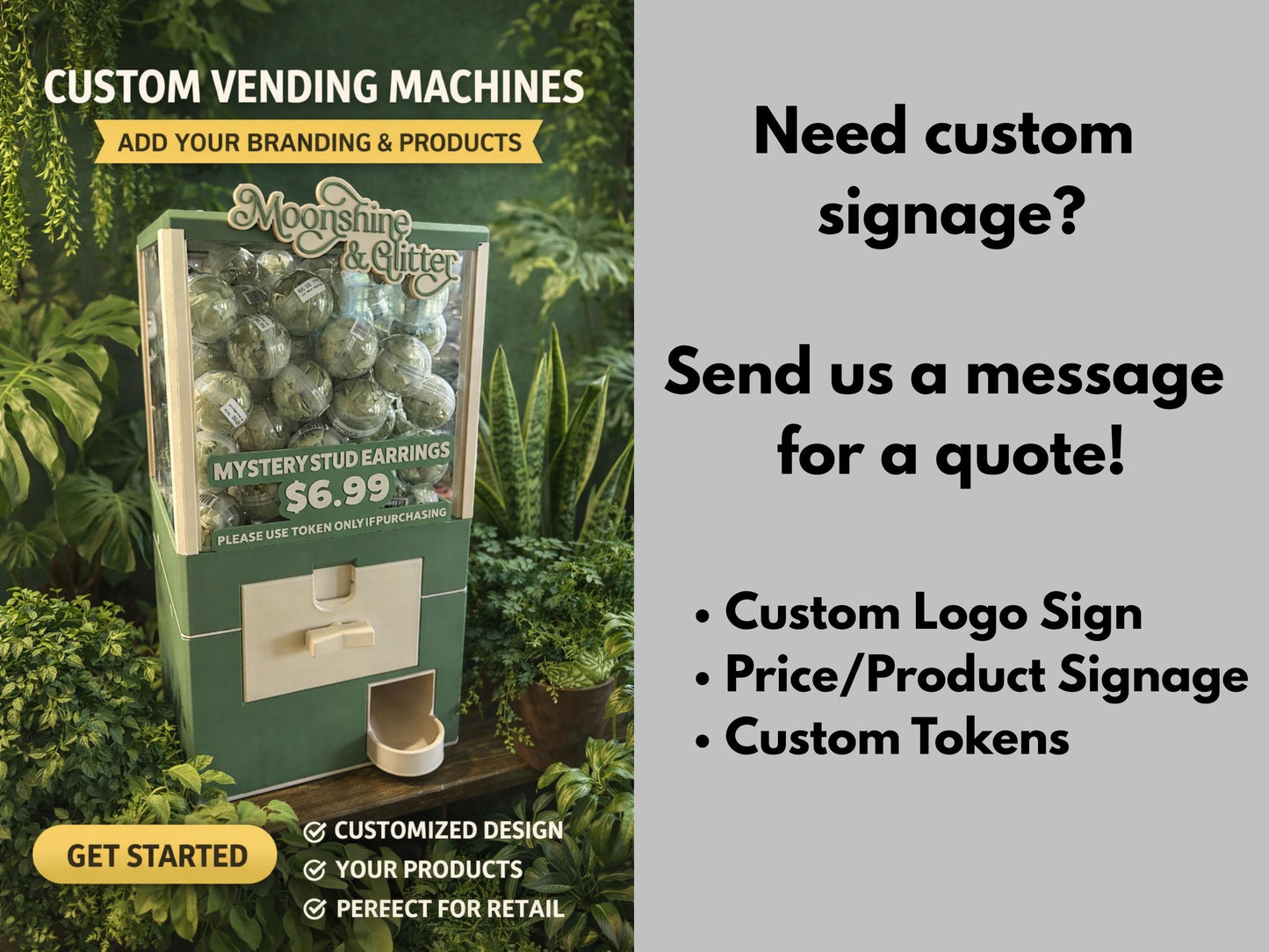 Custom Full Color Logo Vending Machine Tokens for Businesses & Events