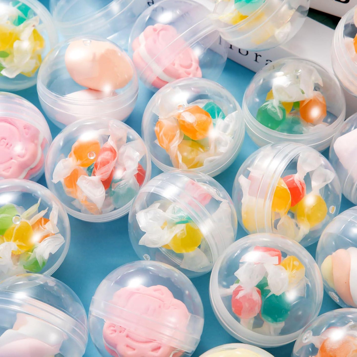 2" Vending Machine Capsules | Clear, Solid, Mixed Gacha Balls (10, 50, 100 Pack)