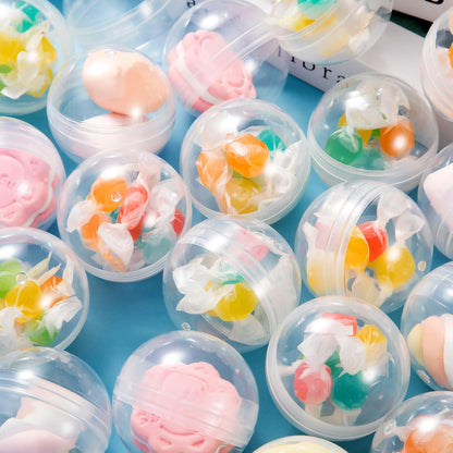 2" Vending Machine Capsules | Clear, Solid, Mixed Gacha Balls (10, 50, 100 Pack)