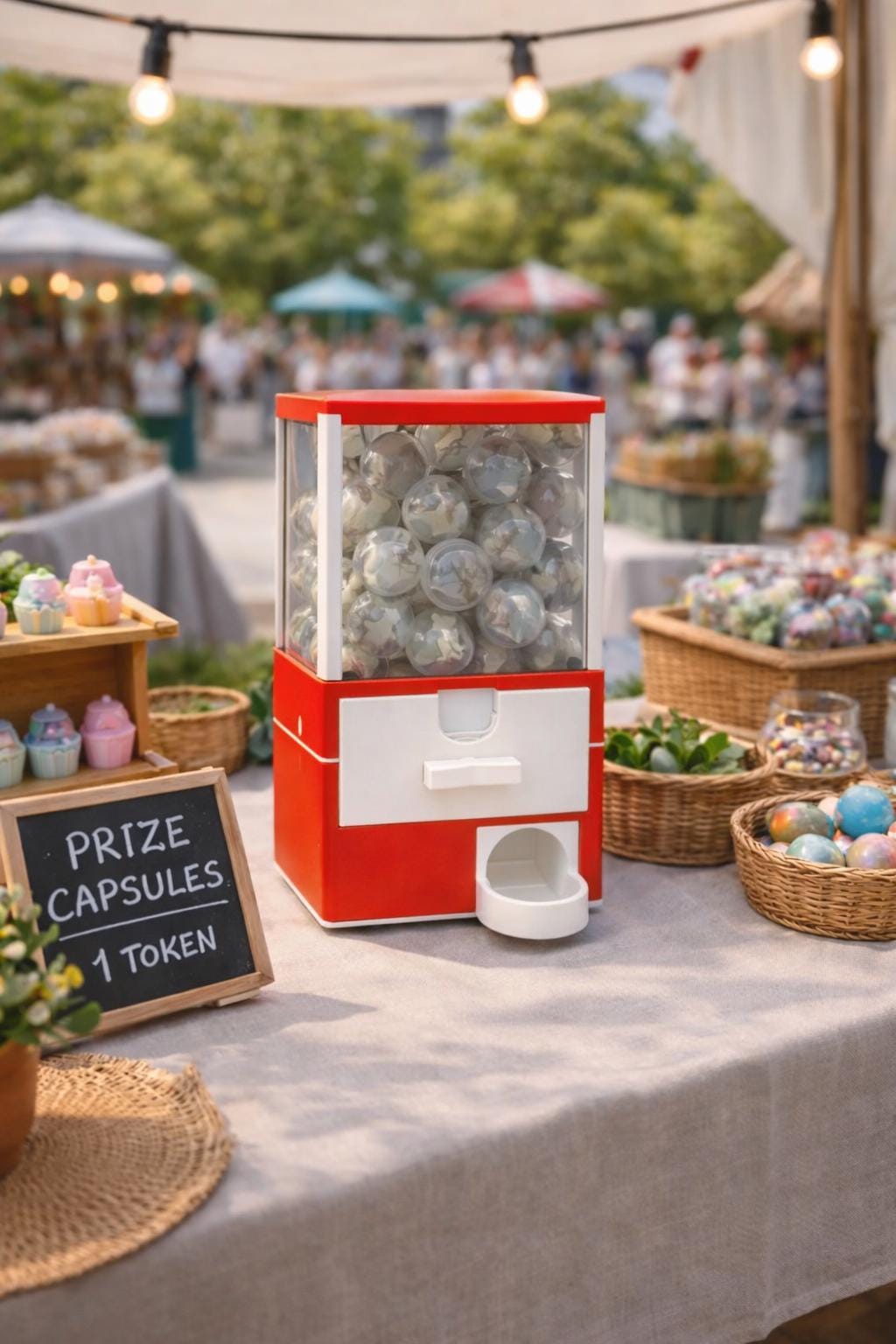 Compact Capsule Vending Machine, Custom Token Prize System for Kids & Adults