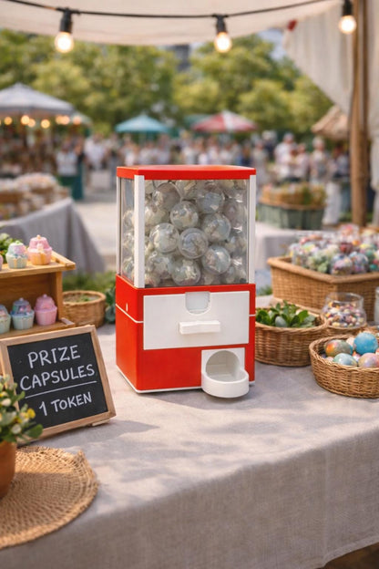 Compact Capsule Vending Machine, Custom Token Prize System for Kids & Adults