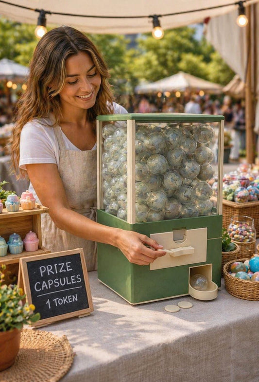 Custom Vending Machine, Capsule for Game Stores, Vendor Booths & Craft Fairs, Token Prize System