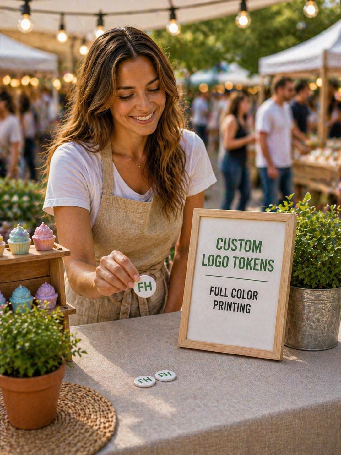 Custom Full Color Logo Vending Machine Tokens for Businesses & Events