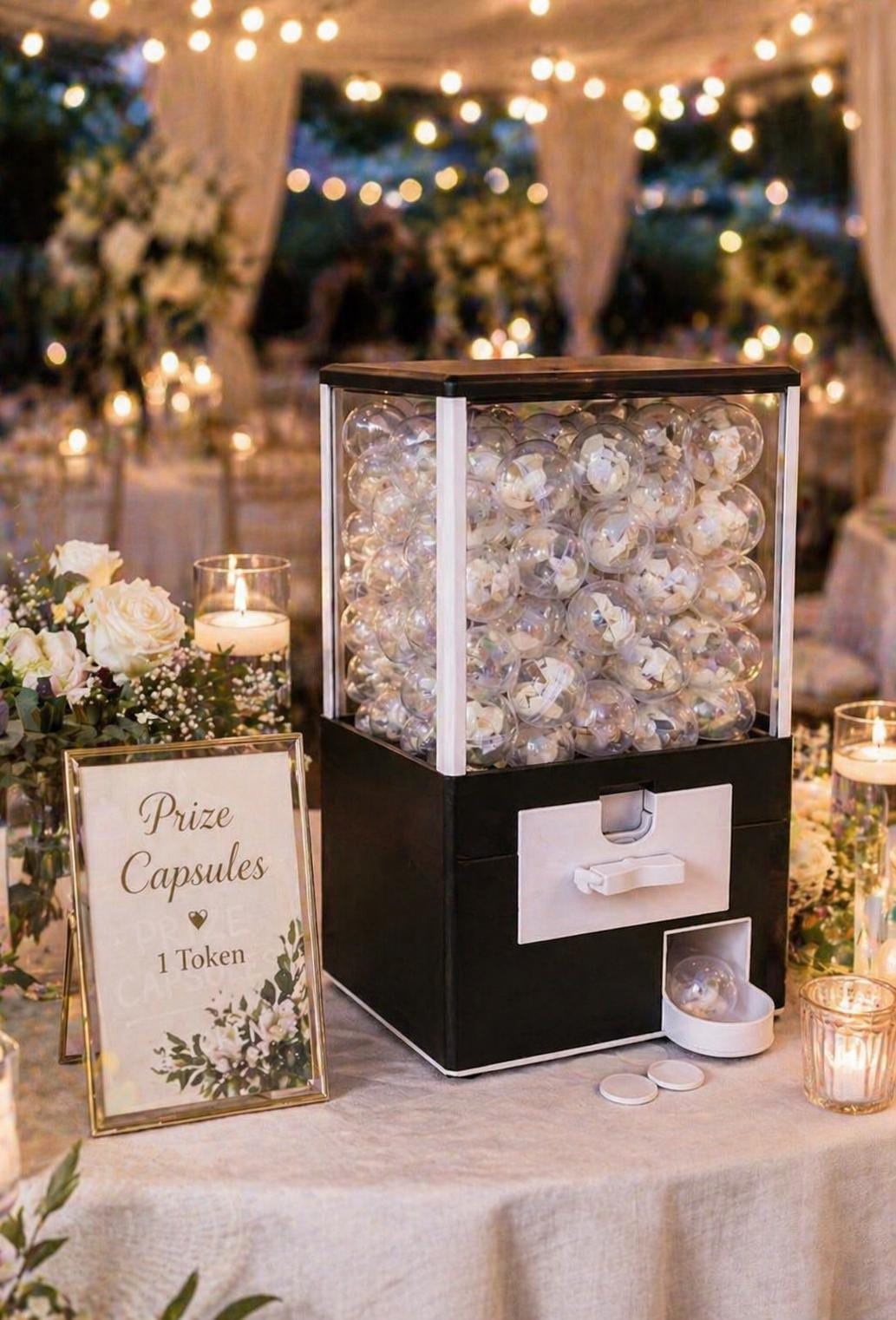 Wedding Favor Idea Capsule Machine, Personalized Guest Station, Interactive Reception Activity