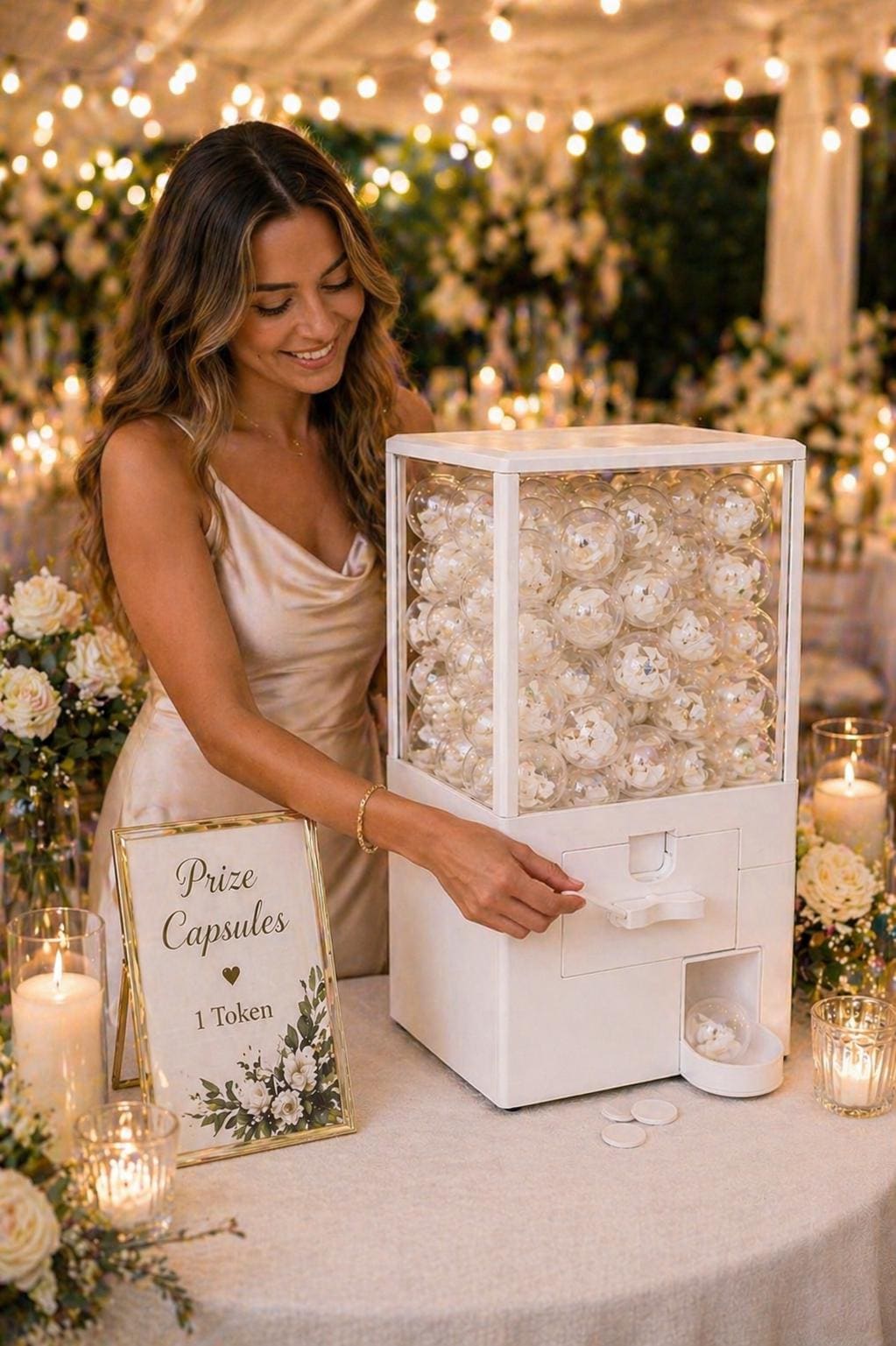 Wedding Favor Idea Capsule Machine, Personalized Guest Station, Interactive Reception Activity