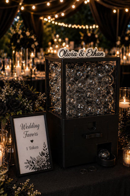 Wedding Favor Idea Capsule Machine, Personalized Guest Station, Interactive Reception Activity