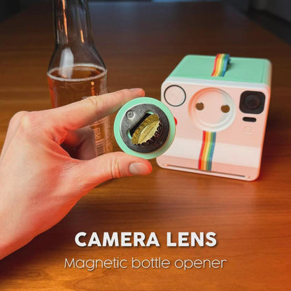 Custom Photo Polaroid Coasters with Camera Holder | Personalized UV Printed Coaster Set | Photo Gift for Family, Pets & Couples