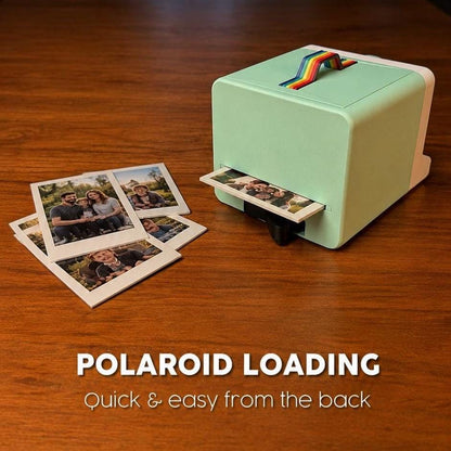 Custom Photo Polaroid Coasters with Camera Holder | Personalized UV Printed Coaster Set | Photo Gift for Family, Pets & Couples